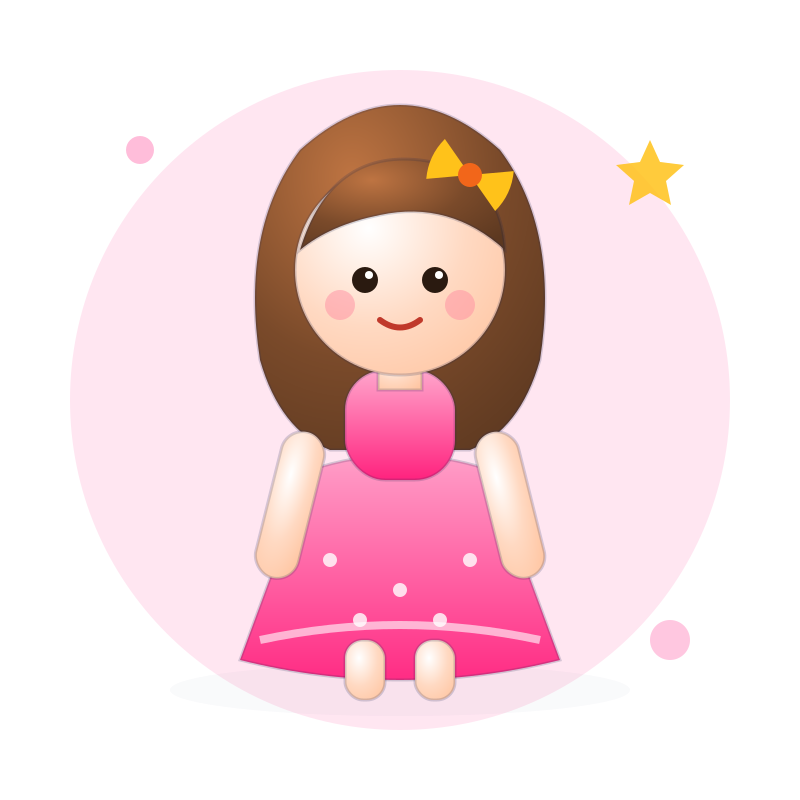 Búp Bê Bé Na Váy Hồng